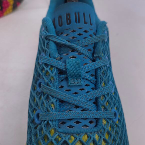 NOBULL Lace Up Athletic Sneaker Shoe Mens Size 7 Womens Size 8.5 Blue Pink - Picture 8 of 10